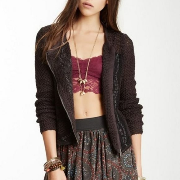 Free People Sweaters - Free People Black Cardigan Sweater
